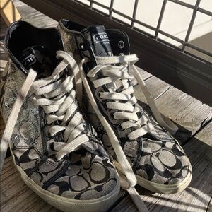 RARE Coach High-Top Sneakers Black and Gray